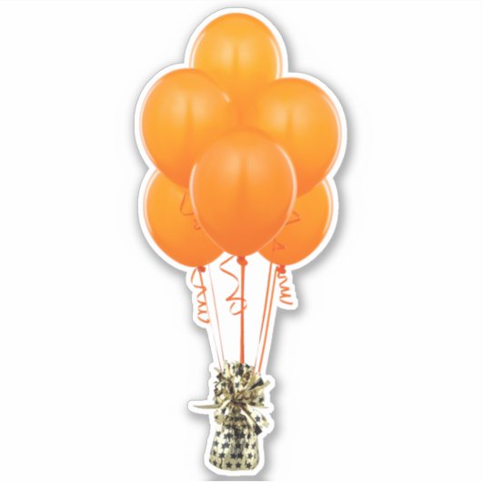 Orange Balloons Sticker (Vorderseite)