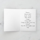 Orange Banane Schlag-Schlag Witz-Gruß-Karte Karte (Innenseite)