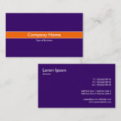 Orange Band - Deep Violet Visitenkarte (Vorne/Hinten)