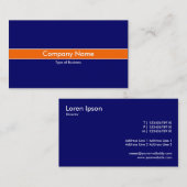 Orange Band - dunkelblau Visitenkarte (Vorne/Hinten)