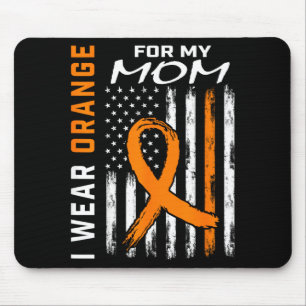 Orange Band Nierenkrebs-Bewusstsein Mom USA-Flagge Mousepad