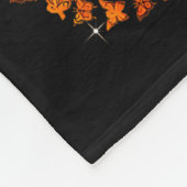 Orange Band Schmetterling Multiple Sklerose-Bewuss Fleecedecke (Ecke)