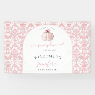 Orange Bär Kürbis Baby Shower Begrüßungsbanner Banner