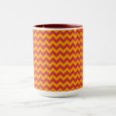 Orange Barn Zickzack Zigzag Muster Tasse (Zentrum)