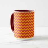 Orange Barn Zickzack Zigzag Muster Tasse (Vorderseite Links)