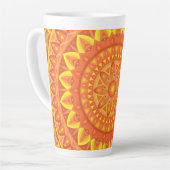 Orange Base Mandala Milchtasse (Linke Ecke)