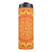 Orange Base Mandala Thermosbecher (Vorderseite)