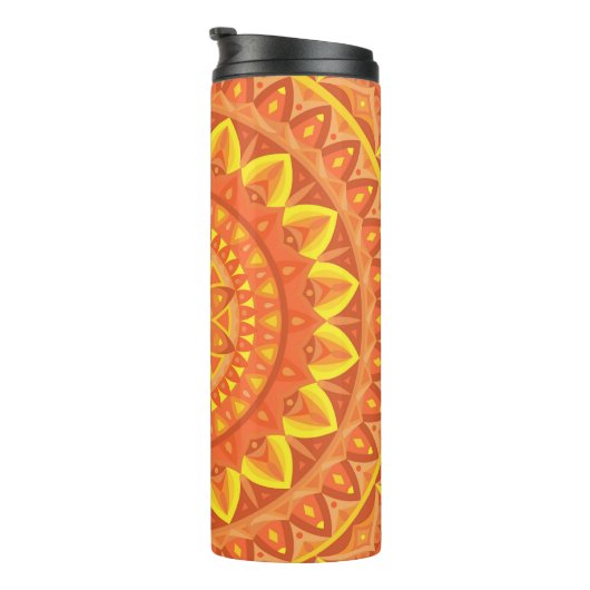 Orange Base Mandala Thermosbecher (Nach rechts gedreht)