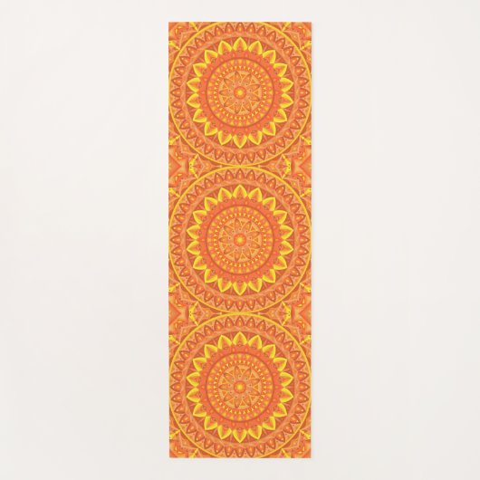 Orange Base Mandala Yogamatte (Vorderseite)