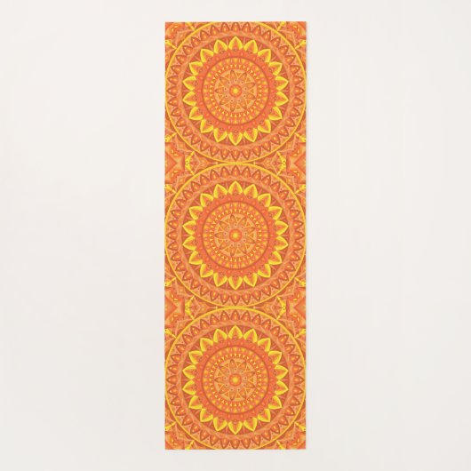 Orange Base Mandala Yogamatte (Rückseite)
