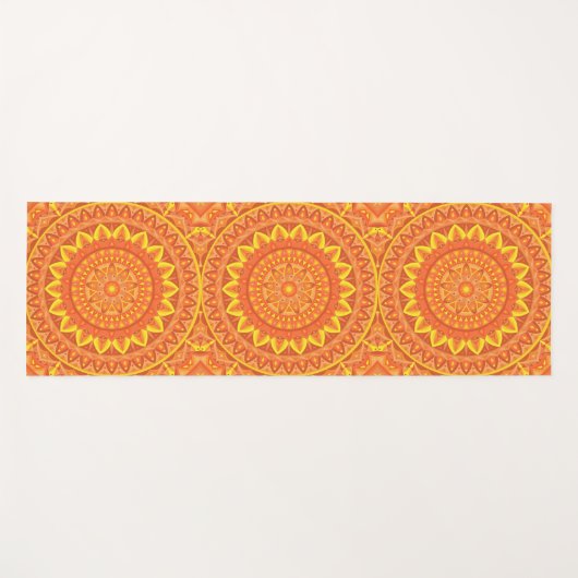 Orange Base Mandala Yogamatte (Vorderseite (Horizontal))