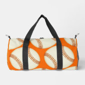 Orange Baseball Muster Schrauben Grafik Duffle Bag (Vorderseite)