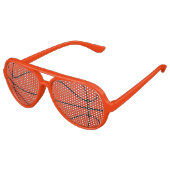 Orange Basketball Aviator Party Shades Sonnenbrill Partybrille (Schrägansicht)