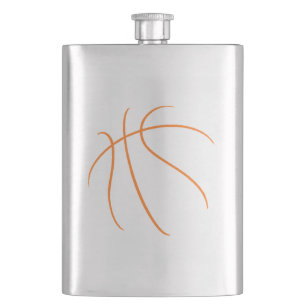 Orange Basketball Flachmann