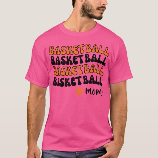 Orange Basketball Mama T-Shirt (Vorderseite)