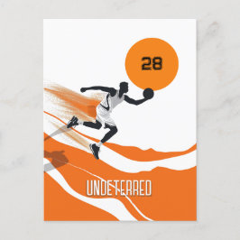 Orange Basketball Postkarte