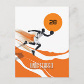 Orange Basketball Postkarte (Vorderseite)