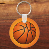 Orange Basketball Texture Keychain Schlüsselanhänger (Rückseite)