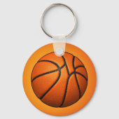 Orange Basketball Texture Keychain Schlüsselanhänger (Rückseite)