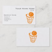 Orange Basketball Visitenkarte (Vorne/Hinten)