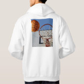 Orange Basketball wird Punkte sammeln. Hoodie (Rückseite)