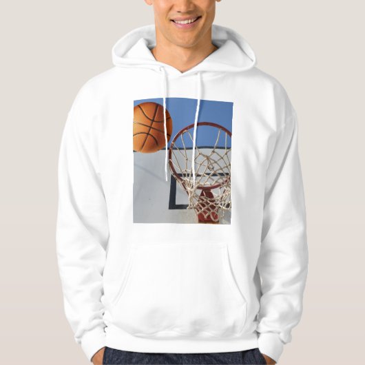 Orange Basketball wird Punkte sammeln. Hoodie (Vorderseite)