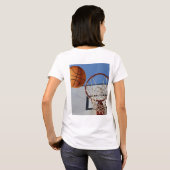 Orange Basketball wird Punkte sammeln. T-Shirt (Schwarz voll)