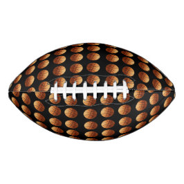 Orange Basketballs auf schwarz, Football