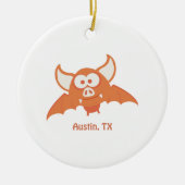 Orange Bat - Austin, TX Keramik Ornament (Vorne)