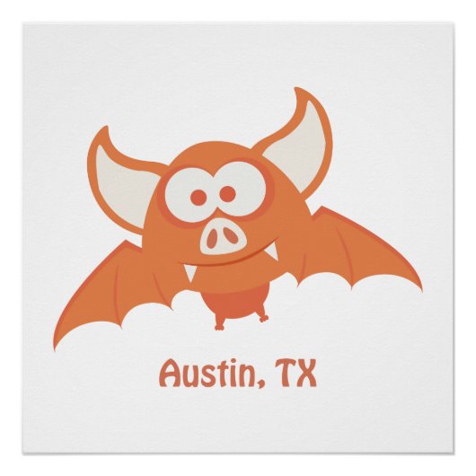 Orange Bat - Austin, TX Poster (Vorderseite)