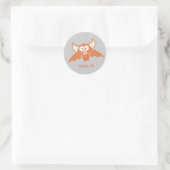 Orange Bat - Austin, TX Runder Aufkleber (Tasche)
