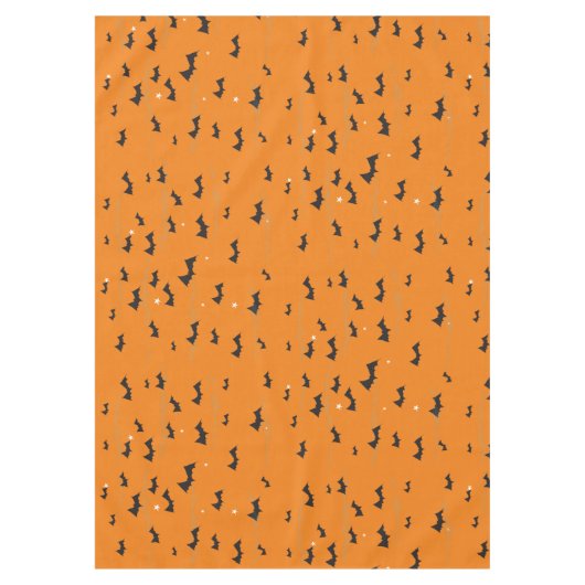 Orange Bat Halloween Tischtuch Tischdecke (Vorderseite)