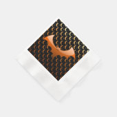 Orange Bat Quarter Moons Luncheon Napkins Serviette (Ecke)