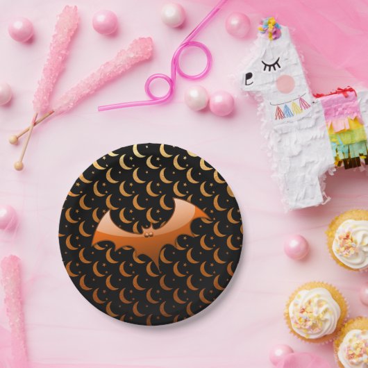 Orange Bat Quarter Moons Paper Teller (Party)