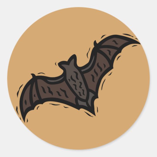 Orange Bat Sticker (Vorderseite)