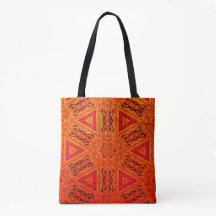 Orange Batik-Entwurfs-Taschen-Tasche