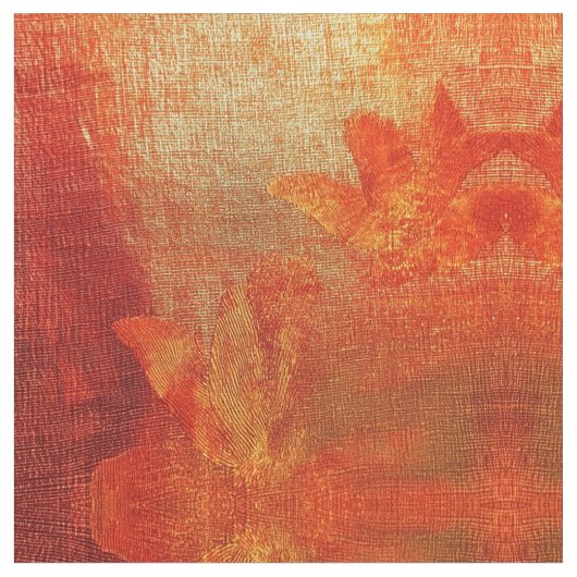 Orange Batik Stoff (Nahaufnahme)