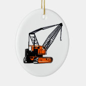 Orange Bau-Kran Keramik Ornament (Rechts)
