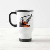 Orange Bau-Kran Reisebecher (Links)