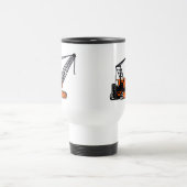 Orange Bau-Kran Reisebecher (Mittel)