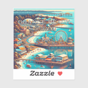 Orange Beach Alabama 3 Inch Vinyl Sticker