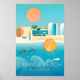 Orange Beach, Alabama Druck Poster