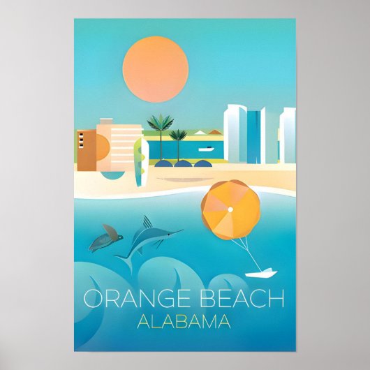 Orange Beach, Alabama Druck Poster (Vorne)