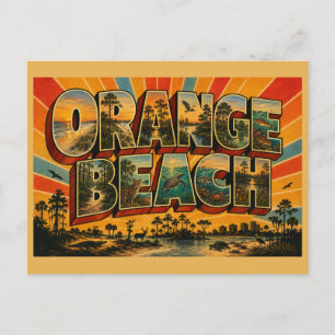Orange Beach Alabama Golfküsten-Strandkunst Postkarte