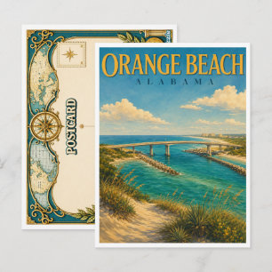 Orange Beach Alabama Perdido Pass GeoSaga Postkarte