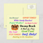 Orange Beach Alabama Postkarte (Vorne/Hinten)
