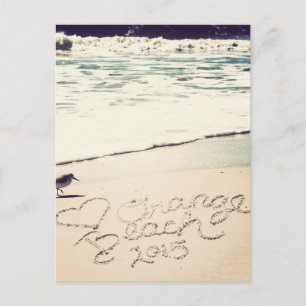 Orange Beach Alabama Sandwriting Beach Waves Worte Postkarte