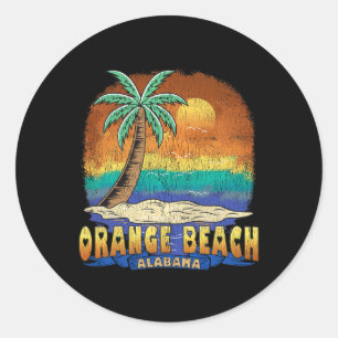 Orange Beach Alabama Vintage-Antik-Souvenir Runder Aufkleber