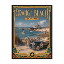 Orange Beach Alabama Vintage Art Deco Golden Age