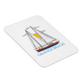 Orange Beach Coastal Nautical Sailing Sailor Magnet (Rechte Seite)